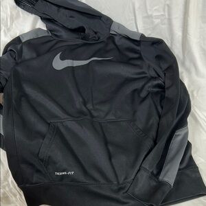 Nike Black and Gray Therma-FIT Hoodie